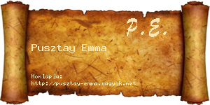 Pusztay Emma névjegykártya